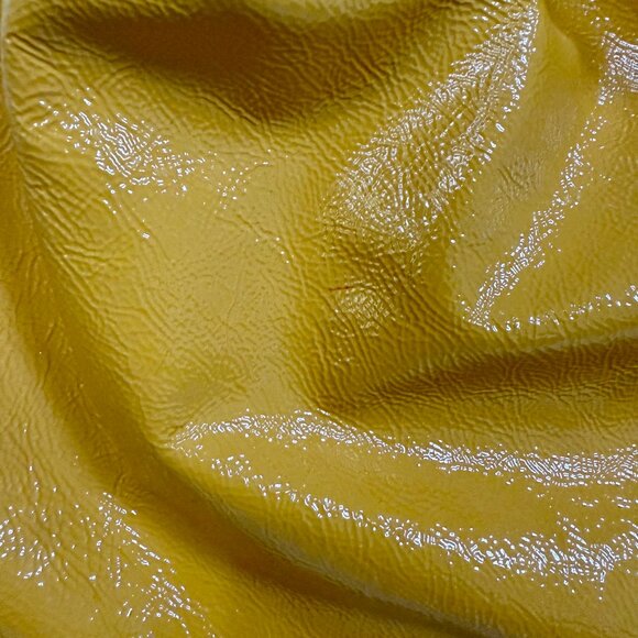 Frances Valentine Muriel Bag Crinkle Patent Canary Yellow - Picture 3 of 7